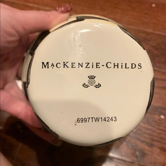 MacKenzie-Childs Courtly Check Herb Pot - Picture 2 of 4